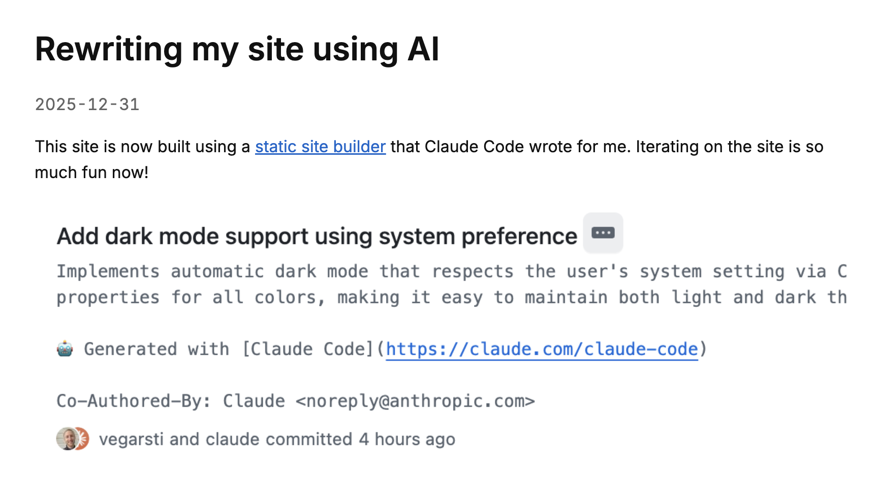 使用AI重寫我的網站